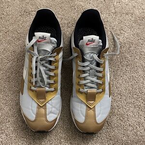 Nike Gold and White Athletic Shoes